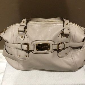 Michael Kors white leather bag